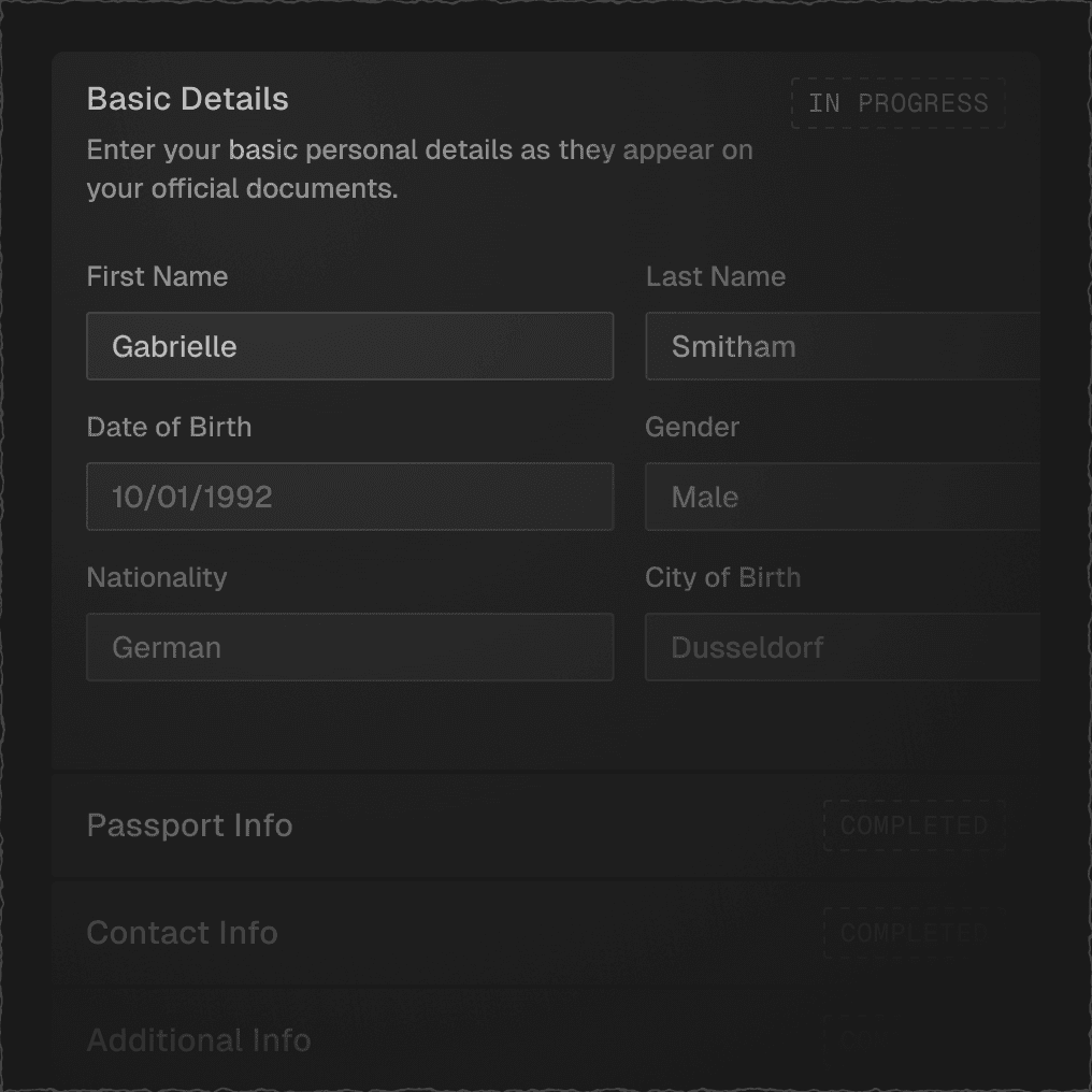 Company & Personal Details